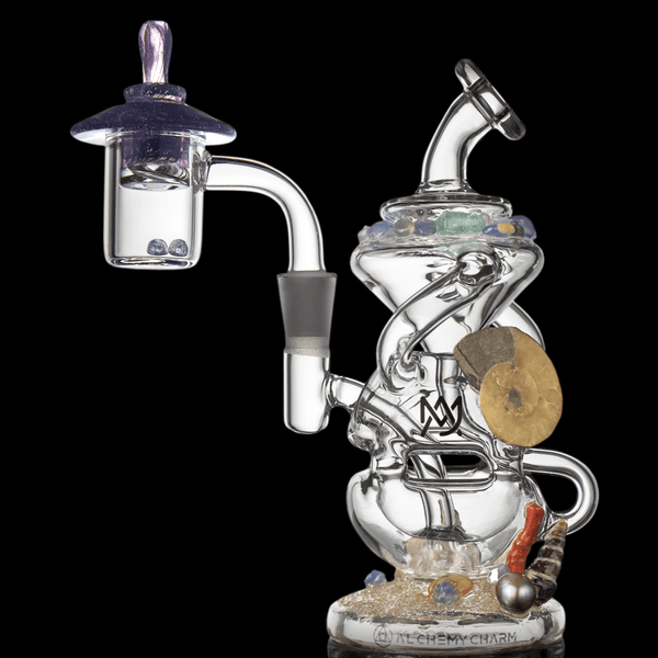 MJA X Alchemy Charm X Simpal Glass Infinity Dab Rig Bundle (Coral) MJ Arsenal 