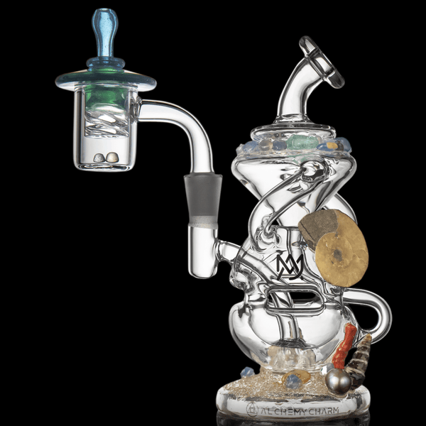 MJA X Alchemy Charm X Simpal Glass Infinity Dab Rig Bundle (Coral) MJ Arsenal 